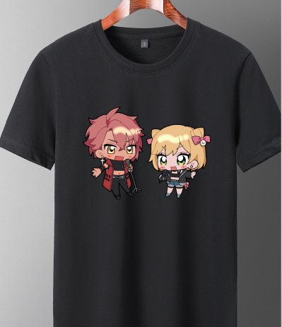 Synthesizer V ANRI & JUN Crew Neck Cotton T-Shirt