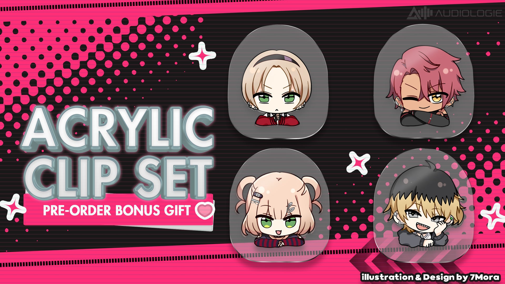 ANRI, JUN, NOA & ANDI Gold Plated 1.5" Enamel Pins + Bonus Gifts