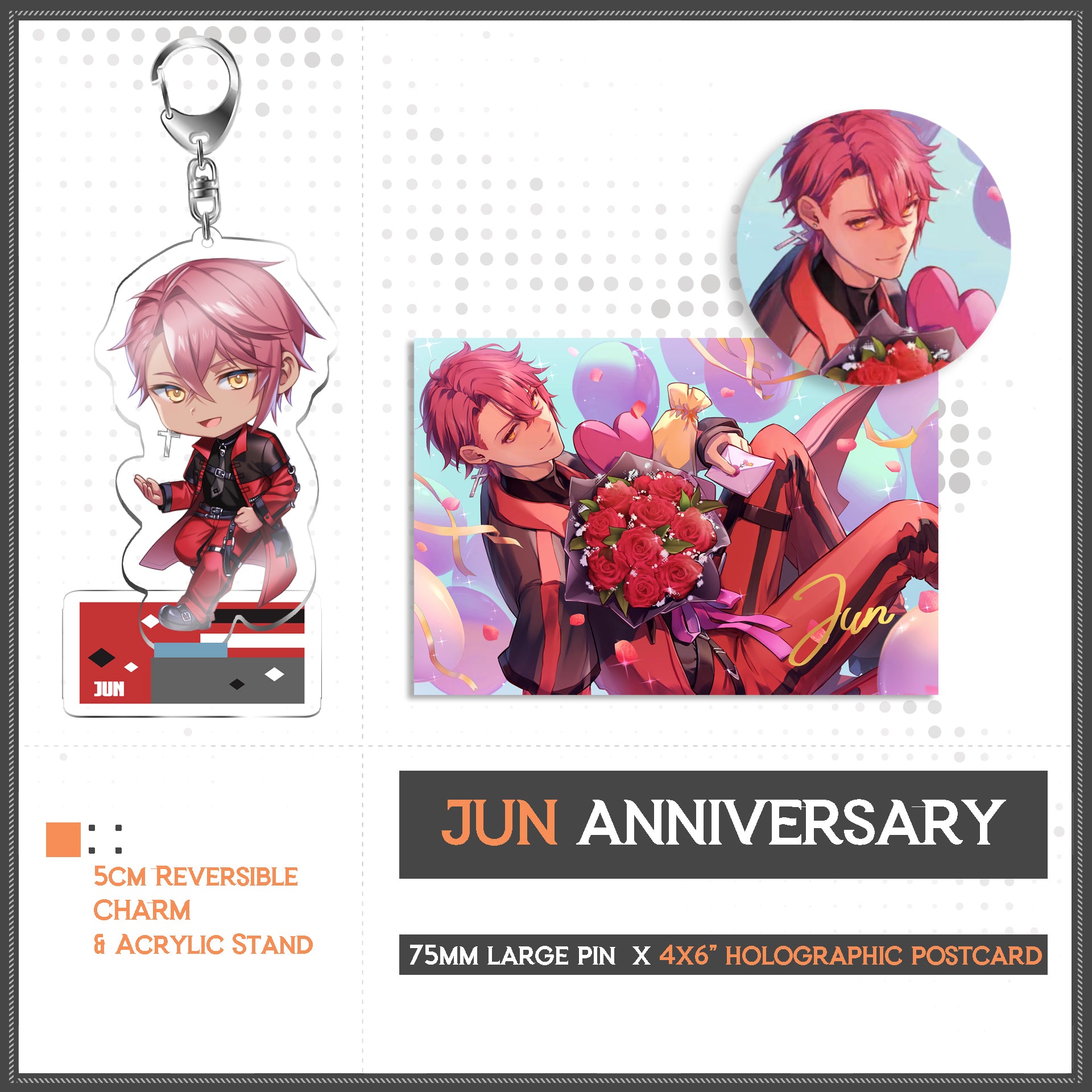 Synthesizer V JUN- Anniversary Edition Design Acrylic Keychains + Gift Set