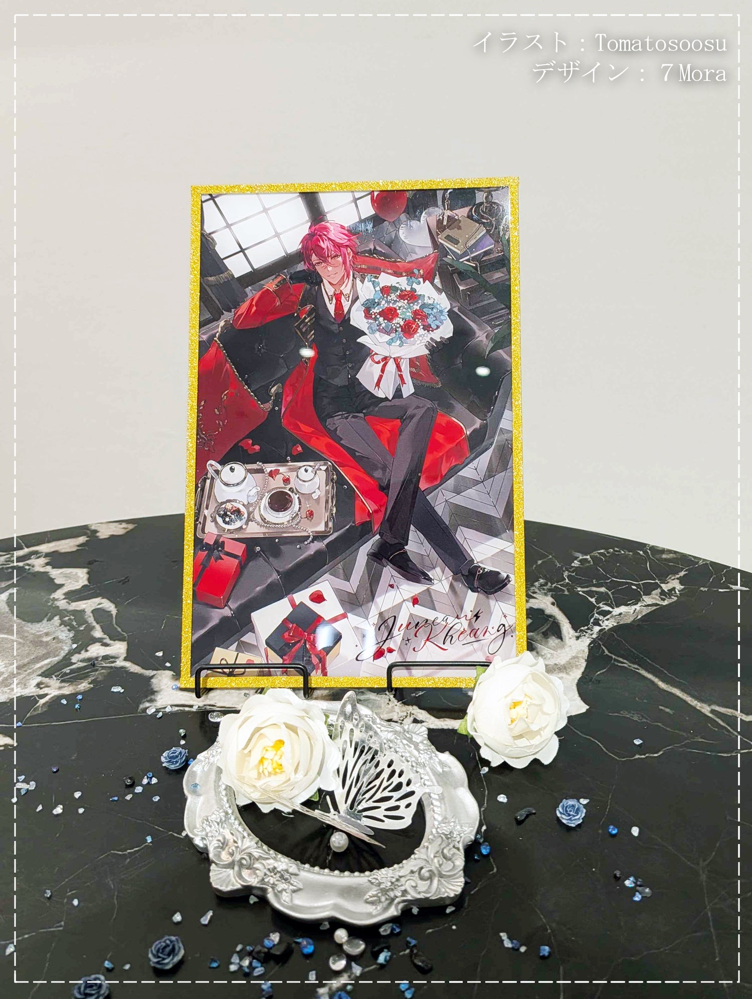 Eternal Hearts -  (JUN Birthday Goods) Acrylic Board, Can Badge and Ticket Set