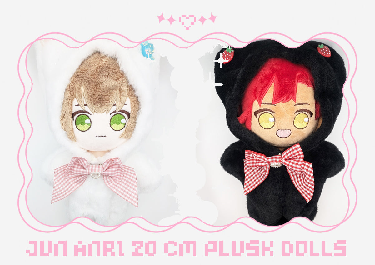 ANRI & JUN 20cm Plush Dolls (Cat Suit Version)