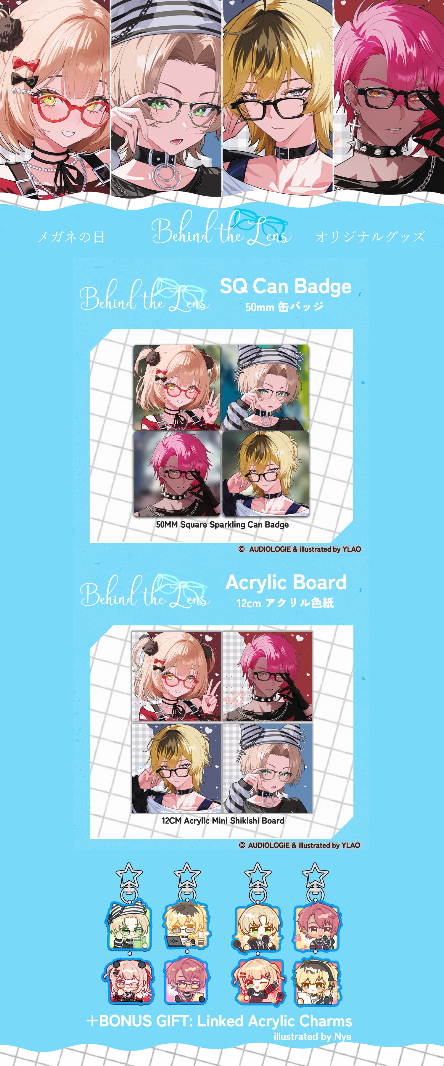 Behind the Lens - ANRI, ANDI, JUN, NOA Glasses Goods Set