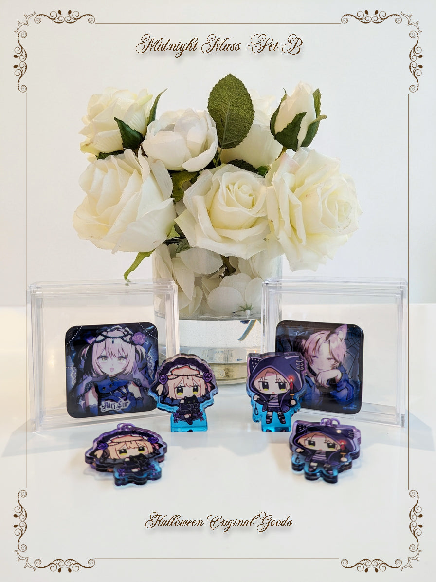 ANRI, ANDI 'Midnight Mass' Merchandise Set - XL Gaming Desk Mat,  Badge, Charm & Standee Set,