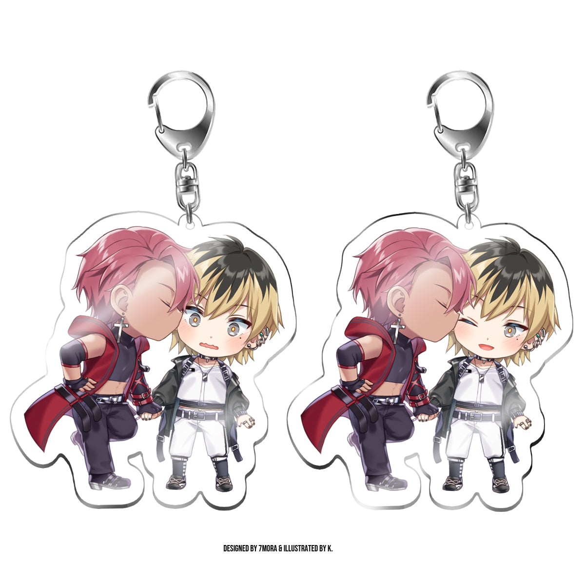 Synthesizer V NOA & JUN Charm - Clear Acrylic Keychain