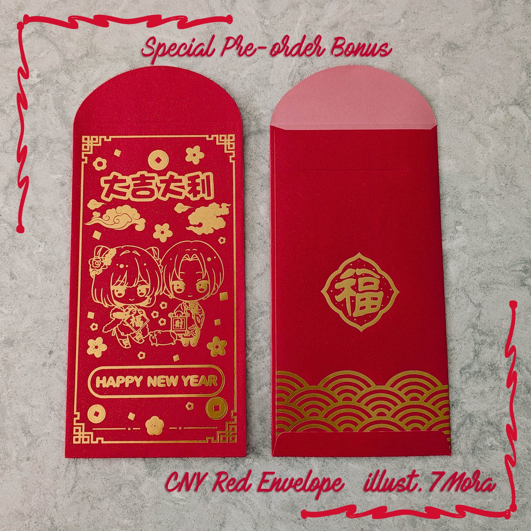 ANRI & ANDI Lunar New Year Acrylic Stand + Bonus Red Packet